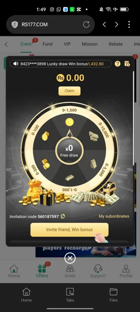 RS177 Game Lucky Wheel